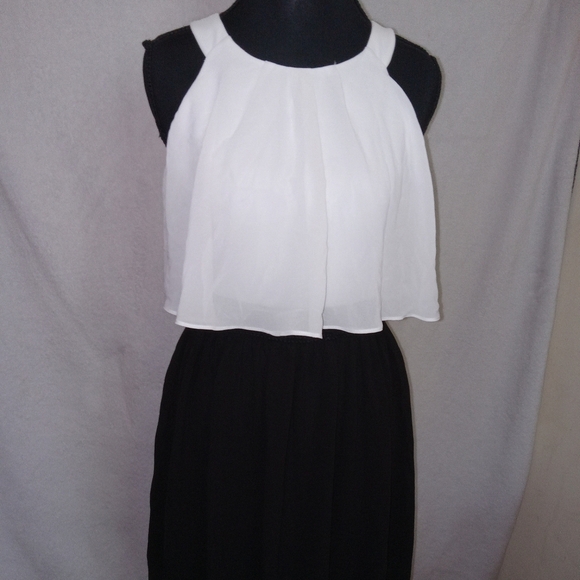 BCX Other - BCX Black High-Low Skater Dress Girls Size 14 Crochet Waistline